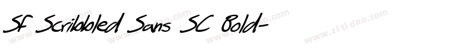 SF Scribbled Sans SC Bold字体转换